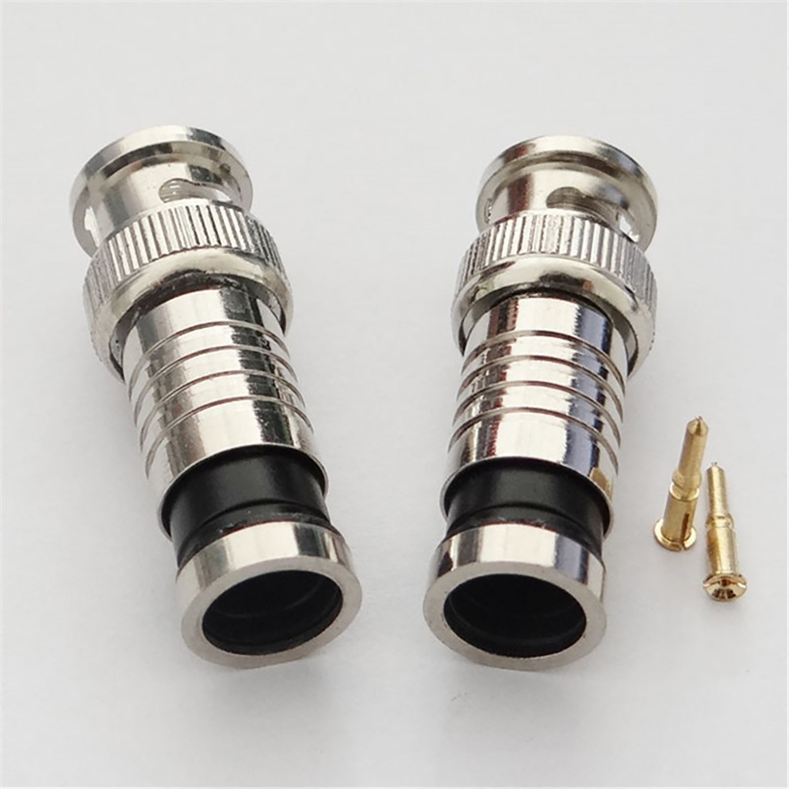 10PCS BNC Compression Connector Plug Adapter for CCTV Camera RG6 Coax Cables