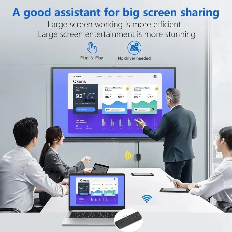 Wireless HDMI Type C Transmitter Receiver Extender for Iphone 15 Laptop PC To TV