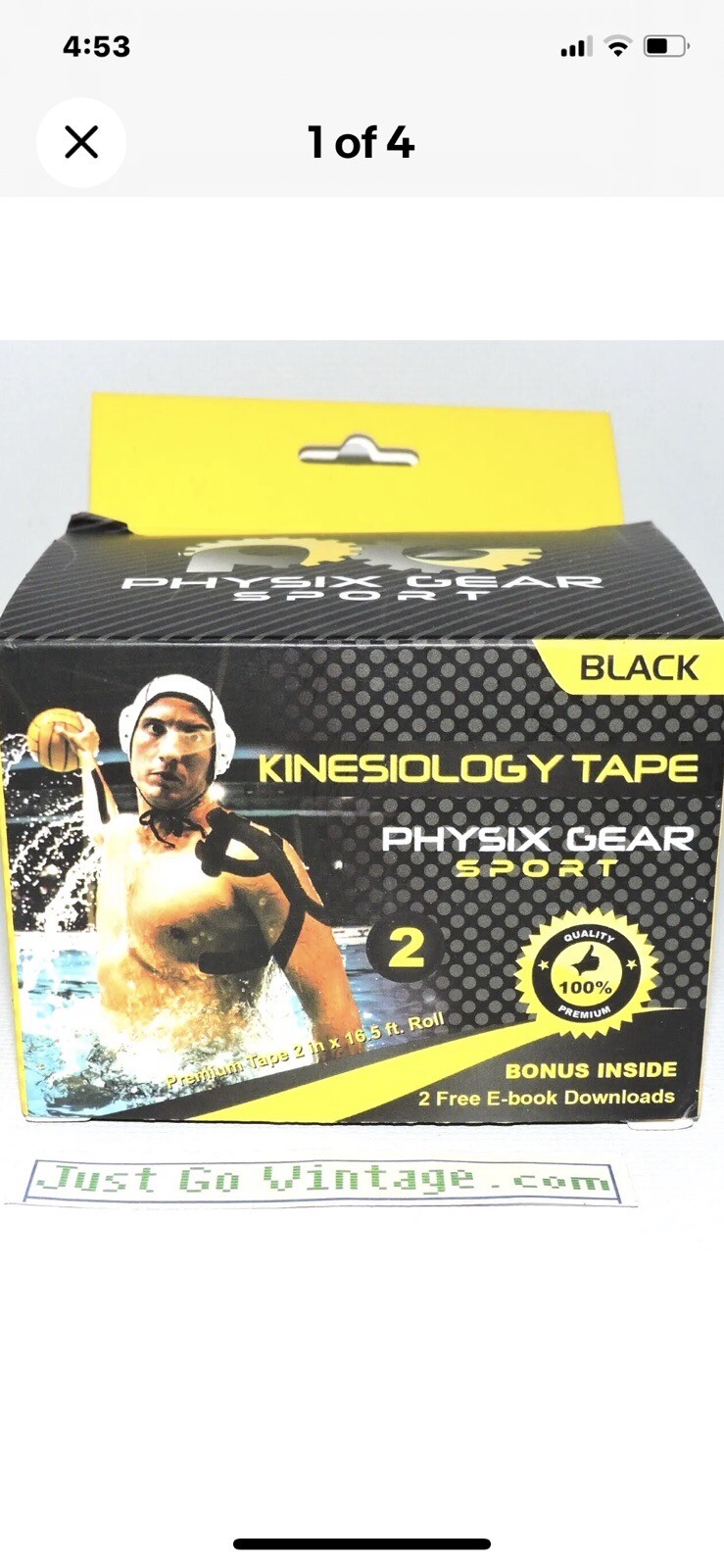 2 ROLLS Physix Gear Sport Kinesiology Athletic Tape Injury Premium 2"x16.5 Feet