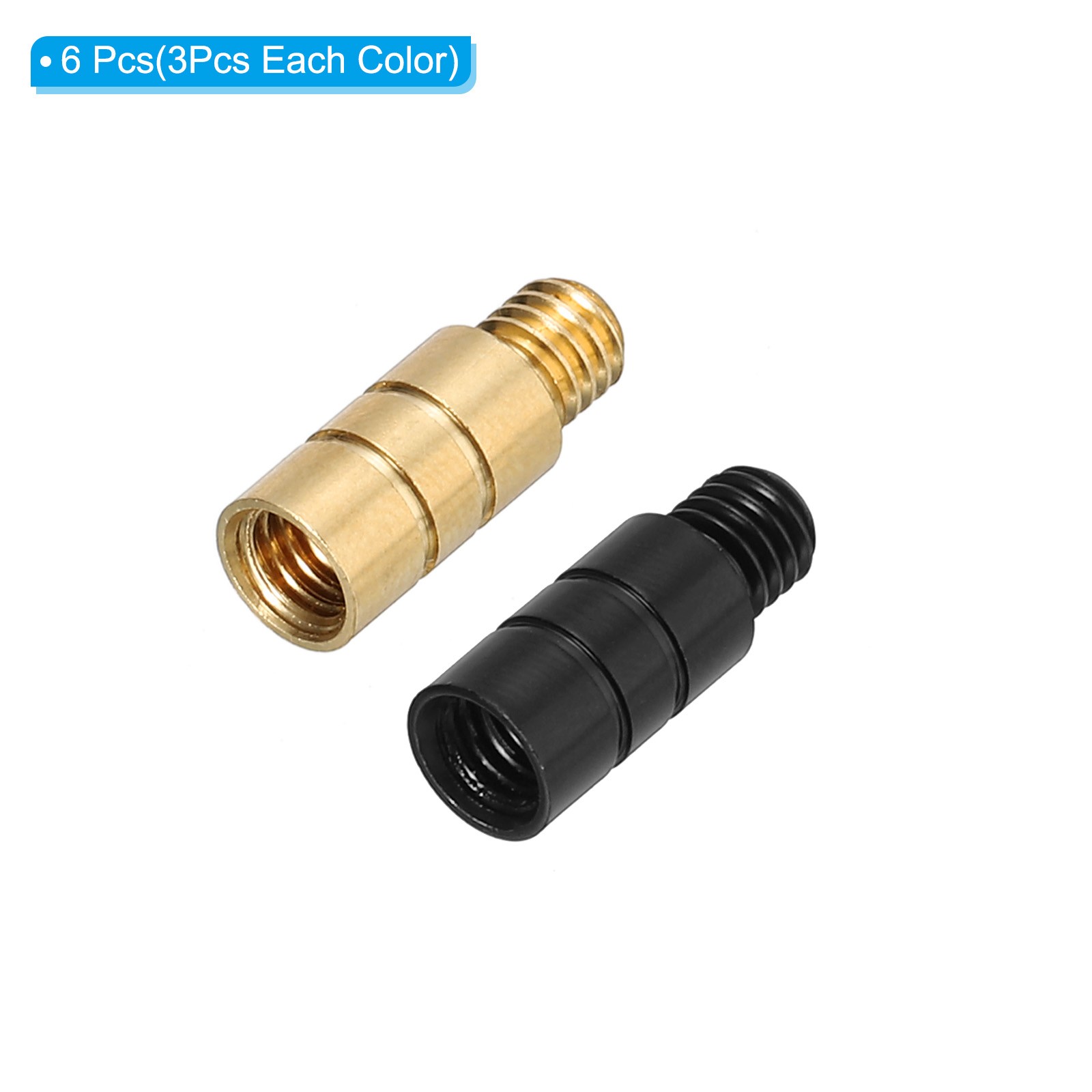 6Pcs Dart Weights 2g Brass Add Accentuator 2BA Thread Gold Black
