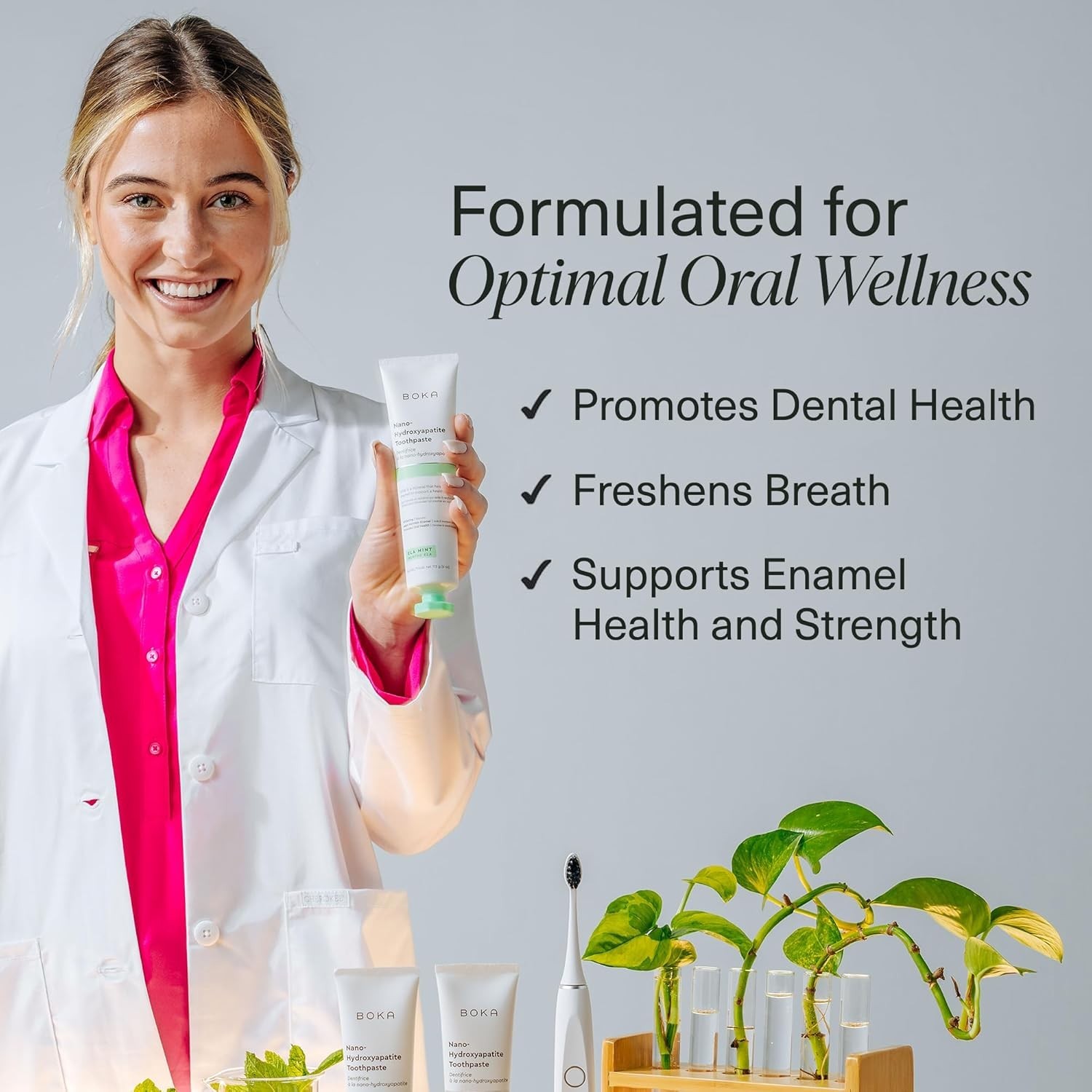 Boka Fluoride Free Toothpaste - Nano Hydroxyapatite, Remineralizing, Sensitive T