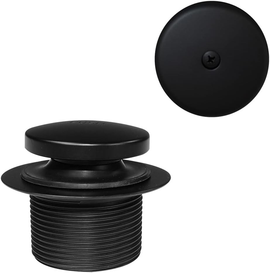 Westbrass D93-62 1-1/2" Coarse Thread Tip-Toe Bathtub 1 Pack, Matte Black