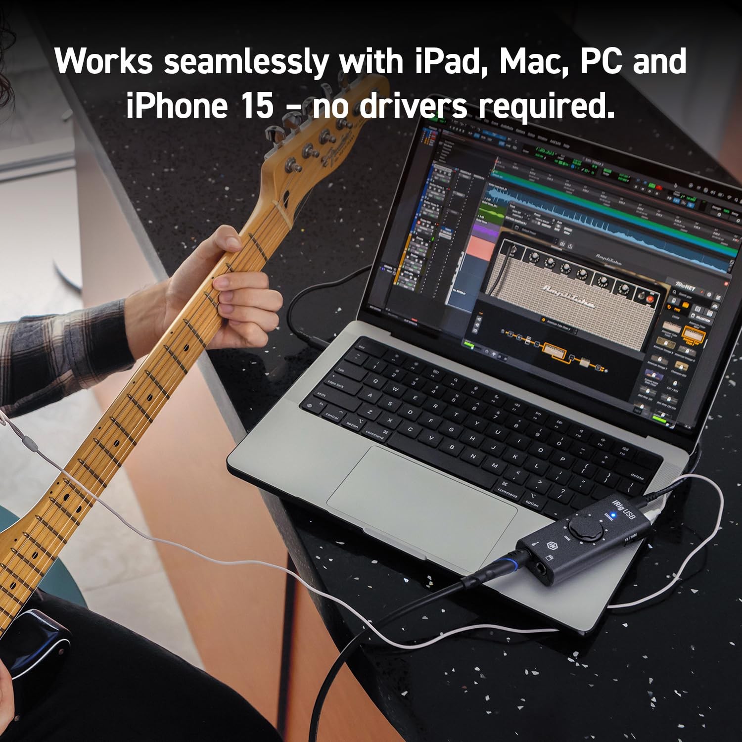 IK Multimedia iRig USB Guitar Audio Interface - 24-bit 48 kHz Music...