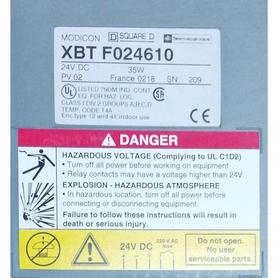 SQUARE D XBT F024610 Modicon XBTF024610