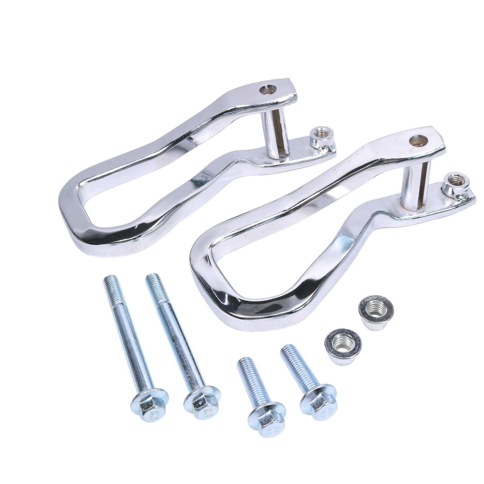 Front Tow Recovery Hooks Chrome w/ Bolts For 2019-2022 GMC Sierra 1500 84195902