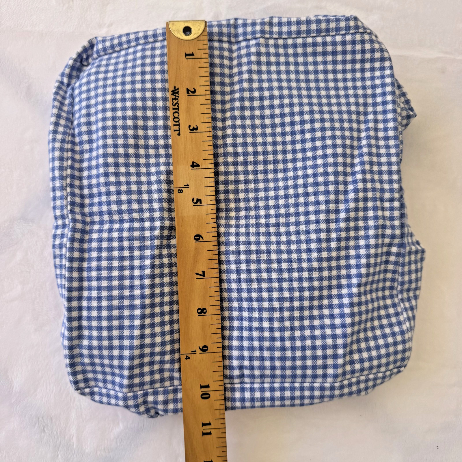 PBK Pottery Barn Kids Sabrina Medium Basket Liners Blue Gingham Check NWT