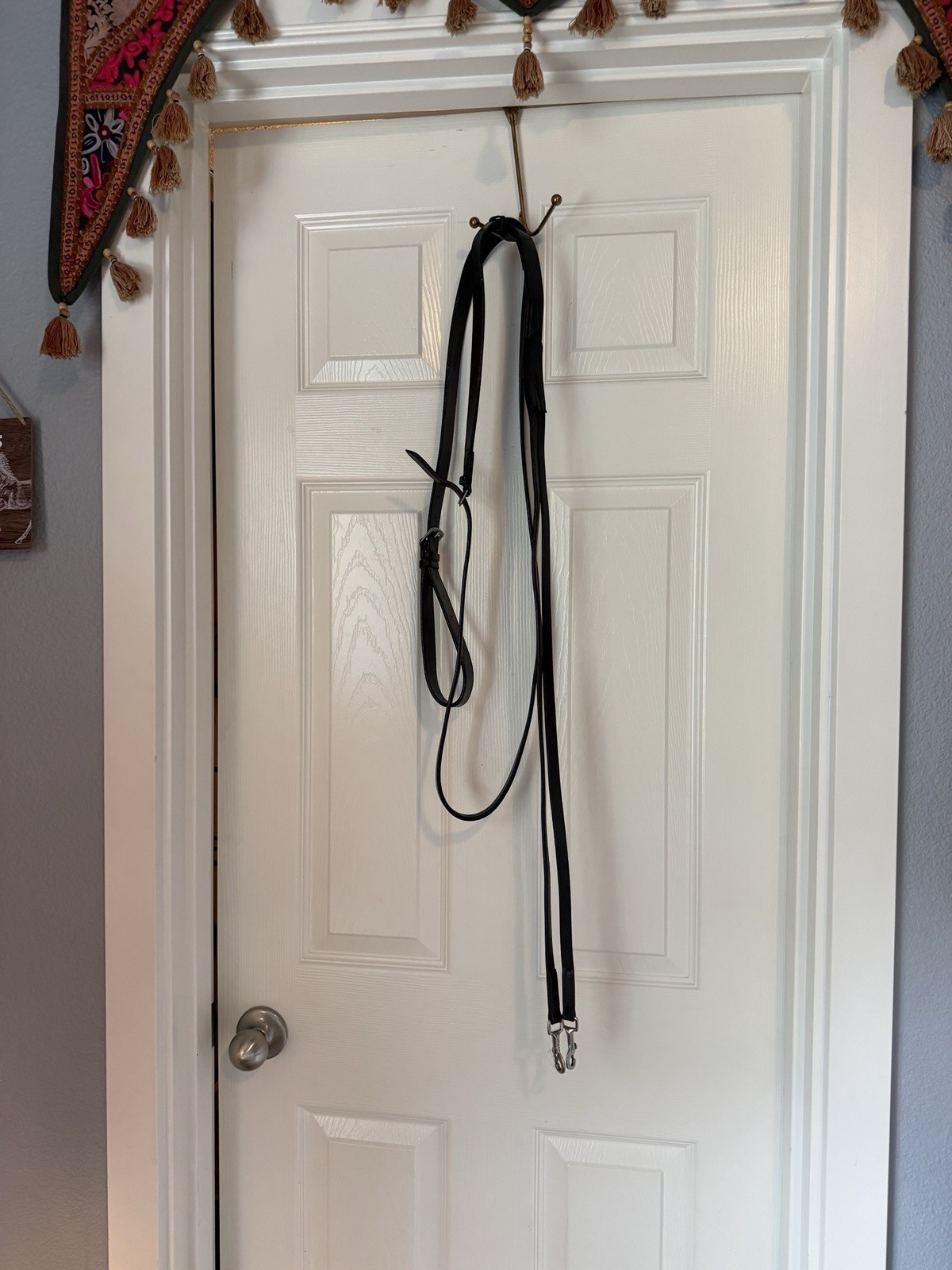 Leather German Martingale Full Size Black Leather
