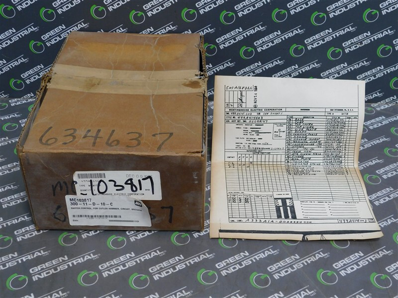NEW Westinghouse 499A414G03 Type W-Switch Circuit Breaker Control Switch 10V 20A