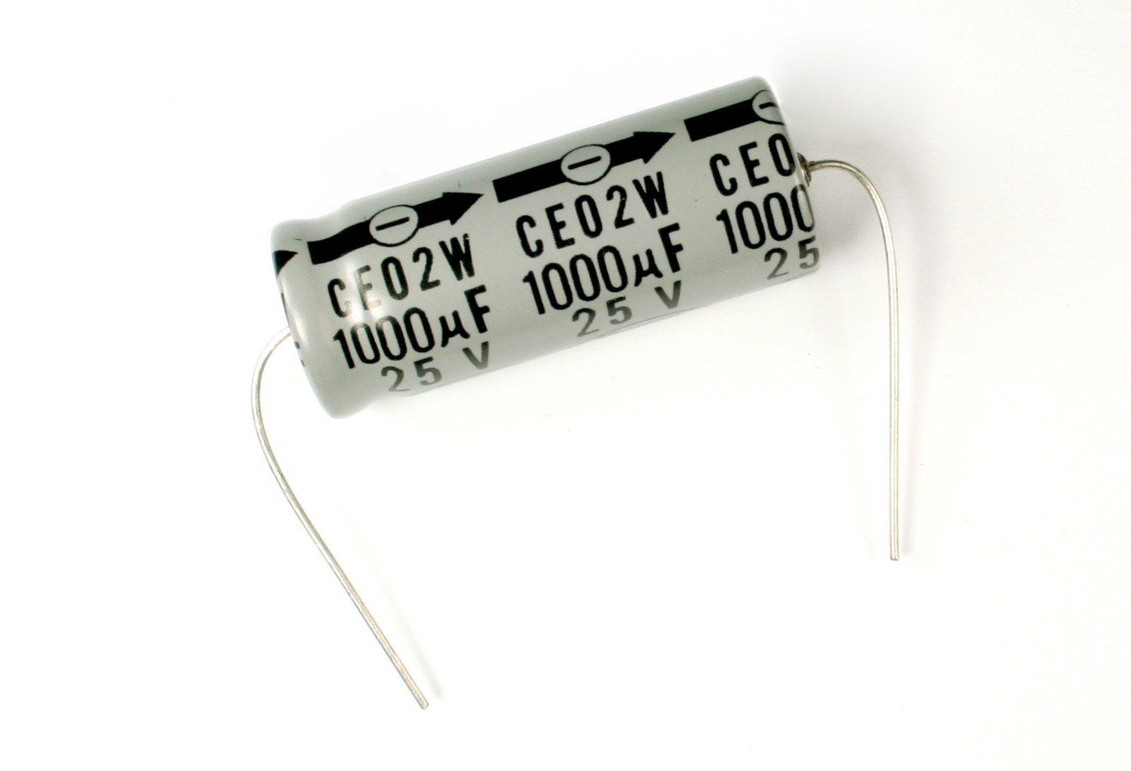 2pcs Marcon 1000uF 25v Axial Electrolytic Aluminum Capacitor