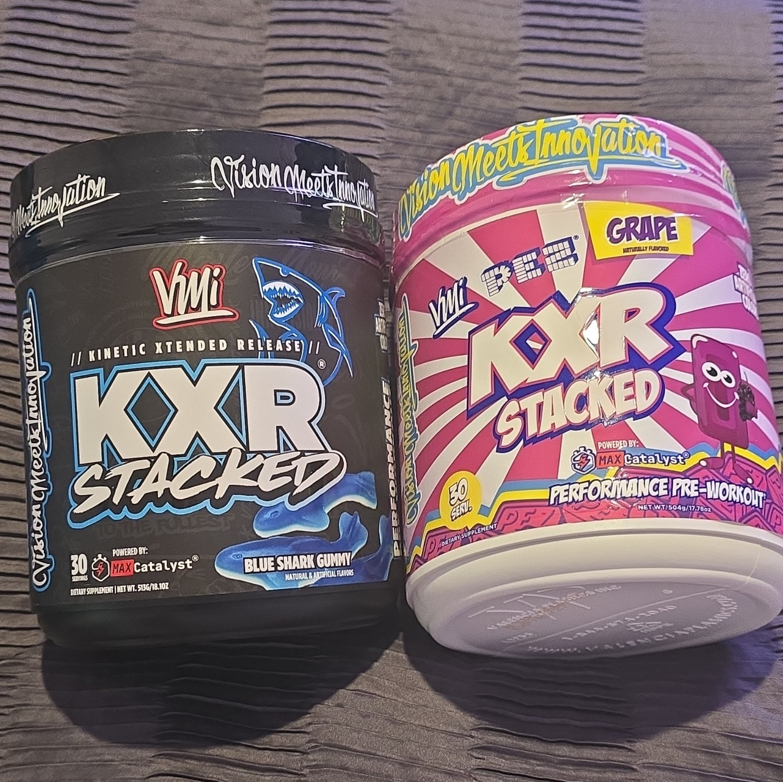 2 VMI Sports KXR Stacked Pre-Workout Powder Grape L-Citrulline Caffeine 30 Serv