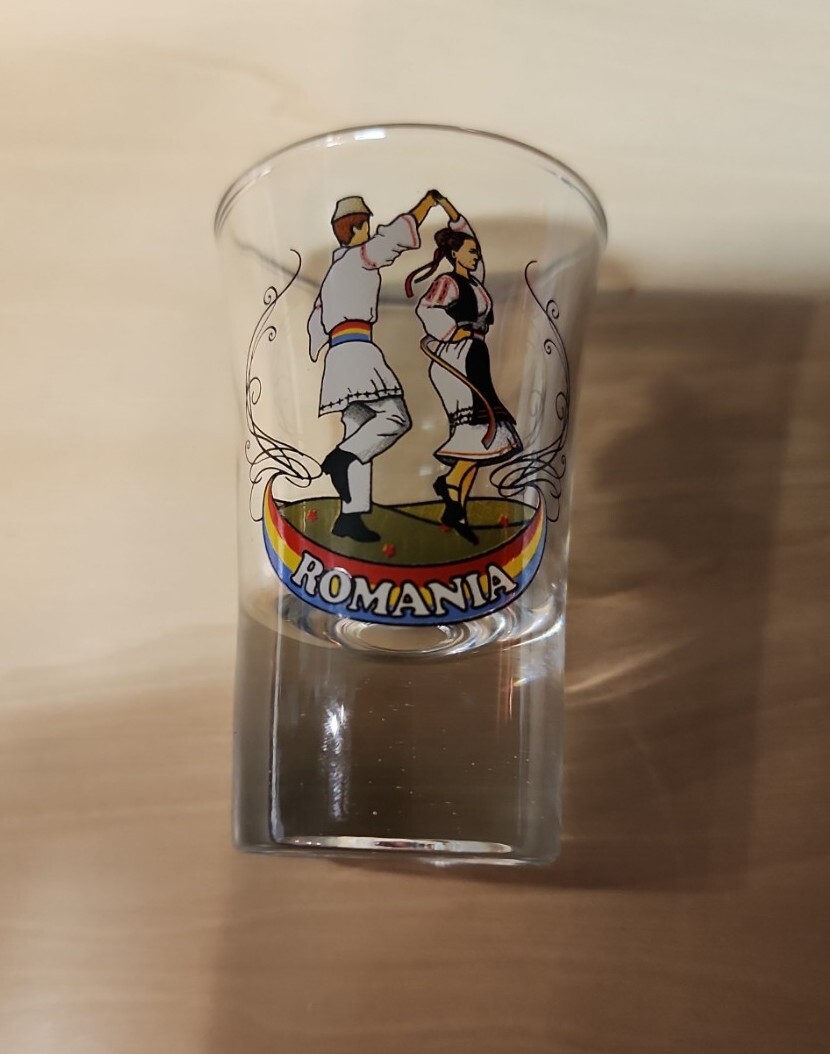 Romania 2.75" Tall Dance Shot Glass NEW Sovenir Collectible