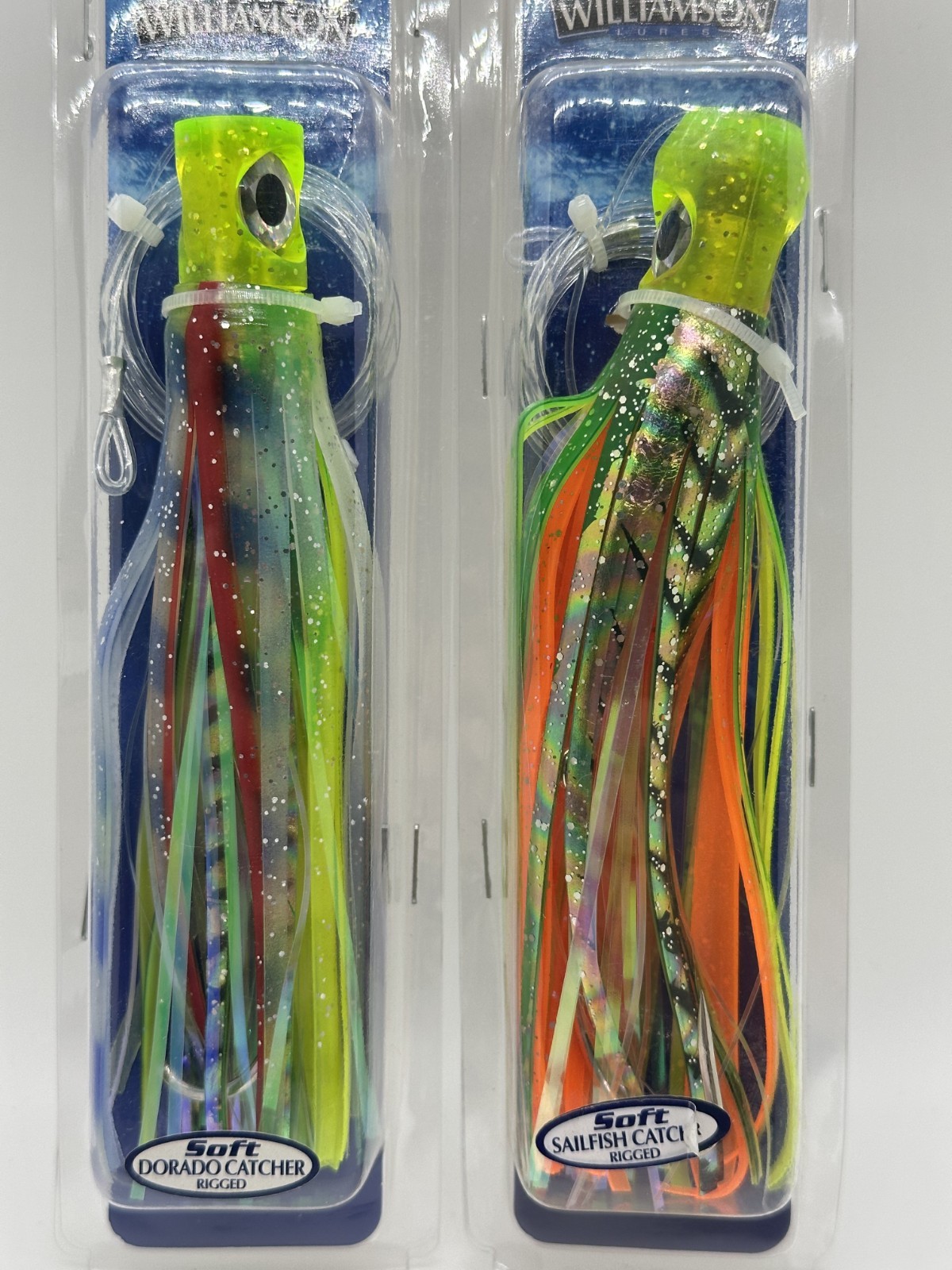 Williamson Dorado Sailfish Catcher Trolling rigged 5 Lumo / 5 Bleeding LOT OF 2