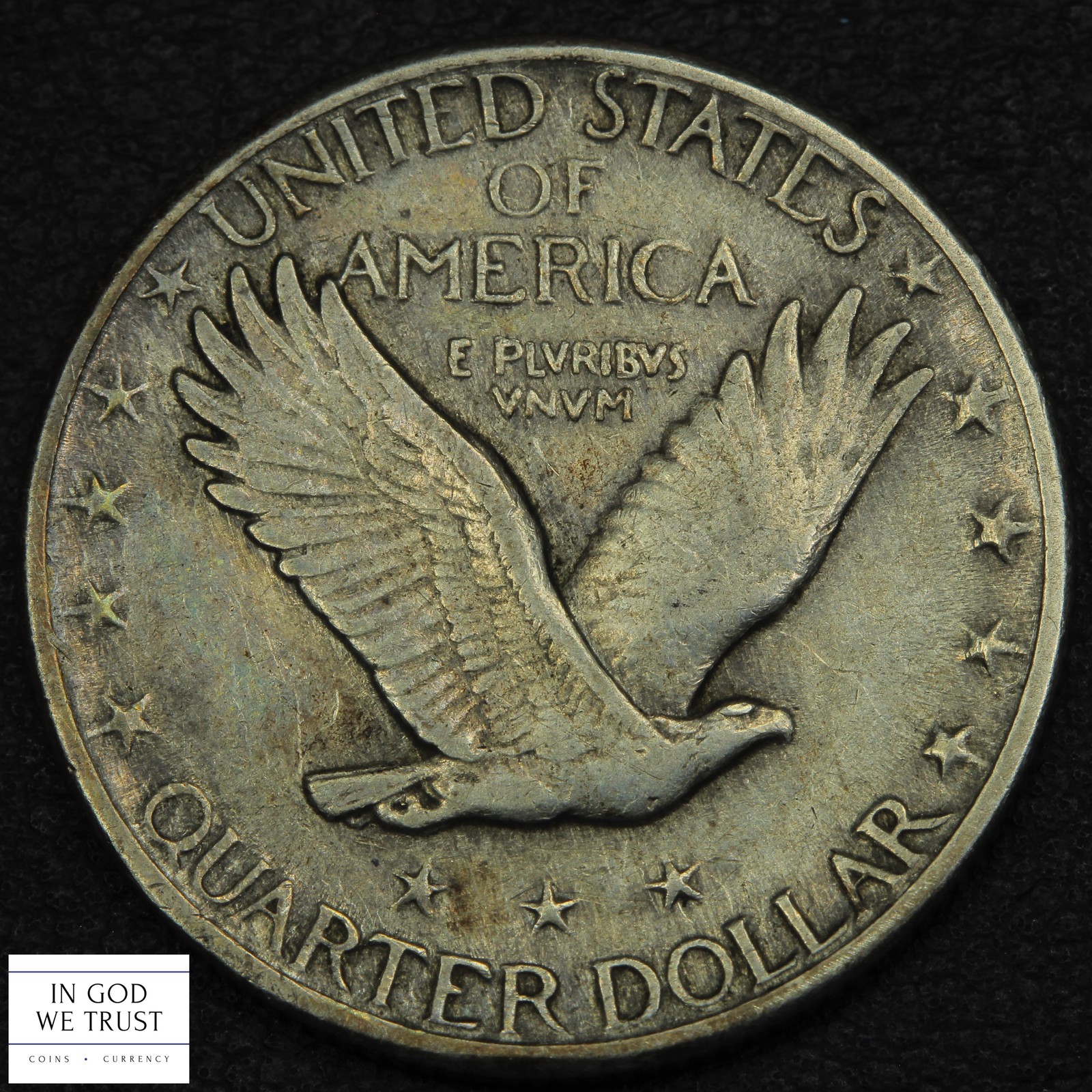 1929 'E' Clash Mint Error Standing Liberty Silver Quarter 25C
