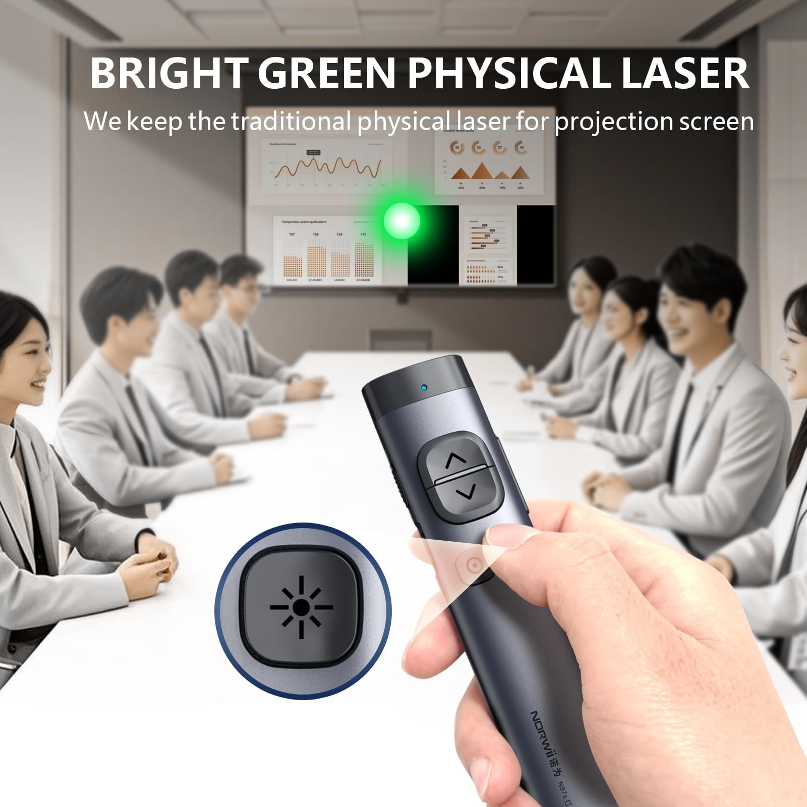 TV Screen Presentation Clicker N97s Bluetooth Wireless Remote Digital Pointer