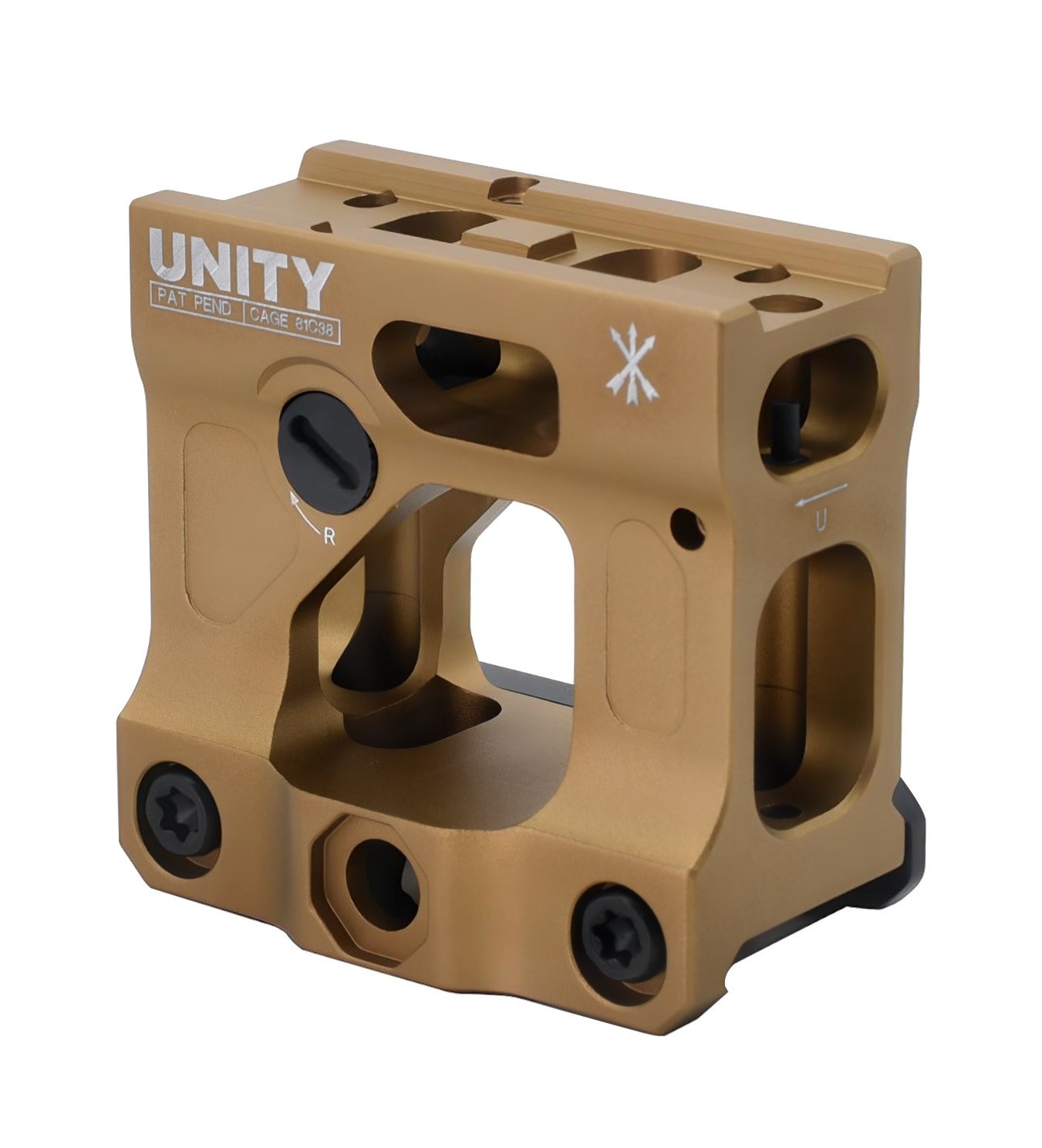 EvolutionGear Maded: Unity Tactical Fast Micro Red Dot Mount FDE Flat Dark Earth