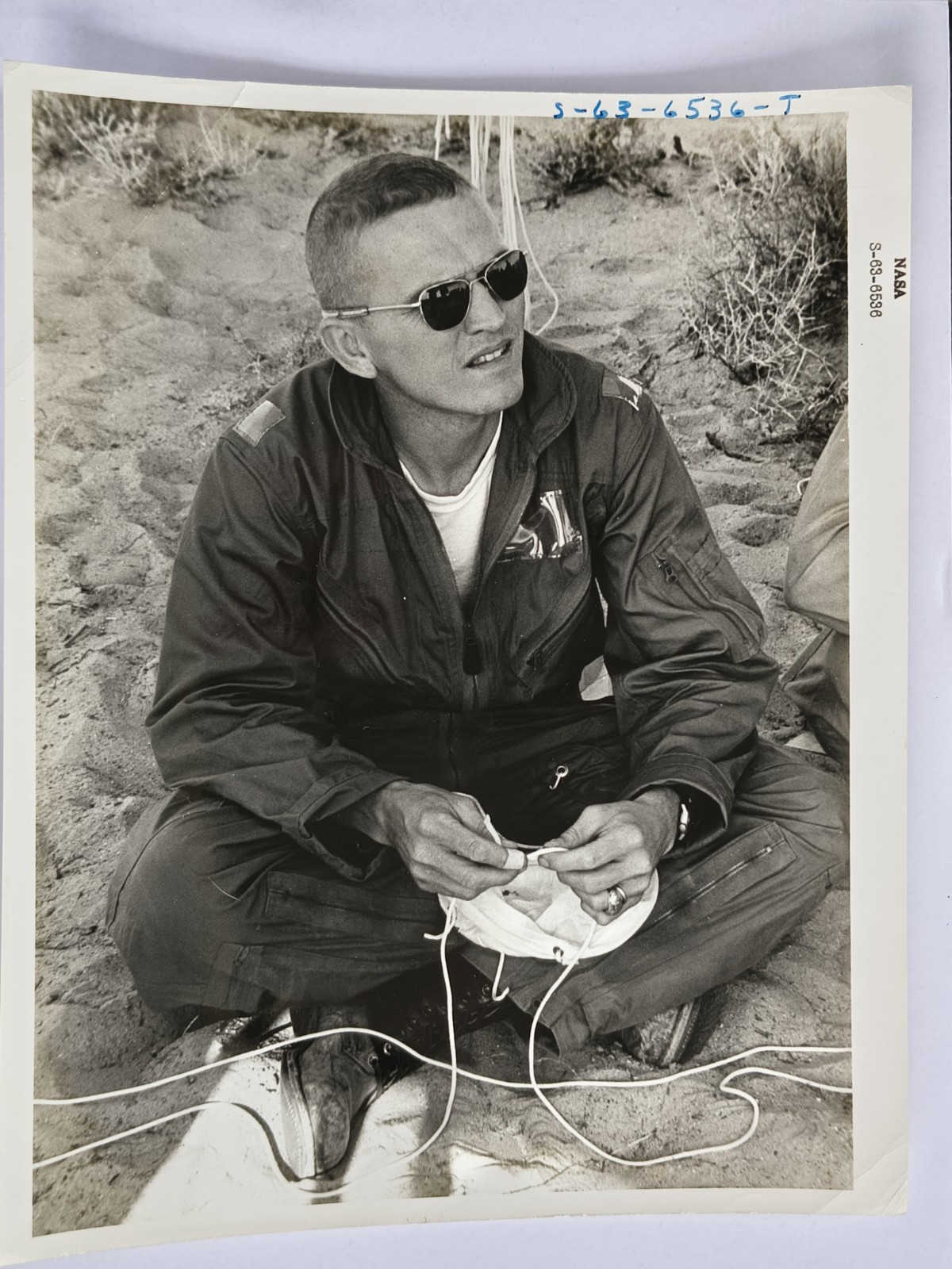 1963 NASA Photo Of Astronaut desert survival training at Stead AFB, Nevada 8x10