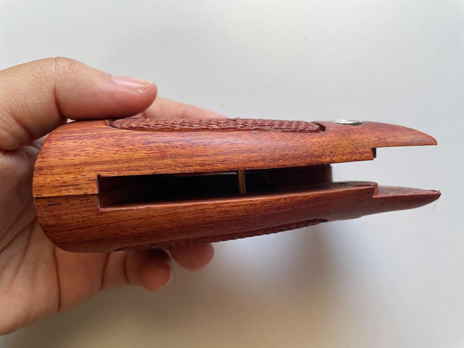 New hard wood grip for Smith & Wesson, K/L Square Fram Butt open back; Vim05