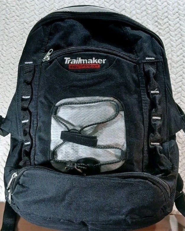 Trailmaker Equipment Black Gray Backpack Bag Excellent Condition