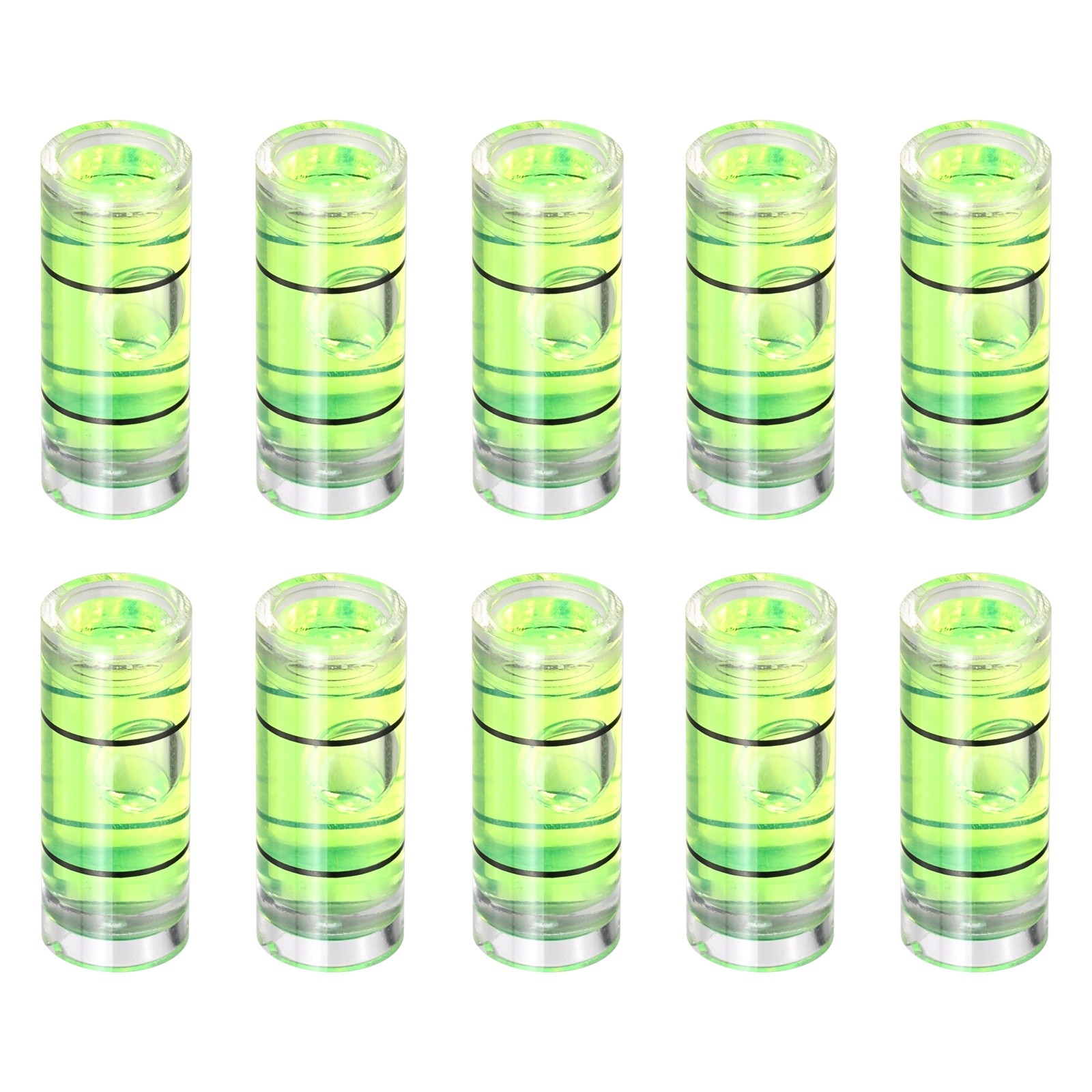 10pcs 20x8mm Small Cylindrical Bubble Level Vials Levels Measuring Tool