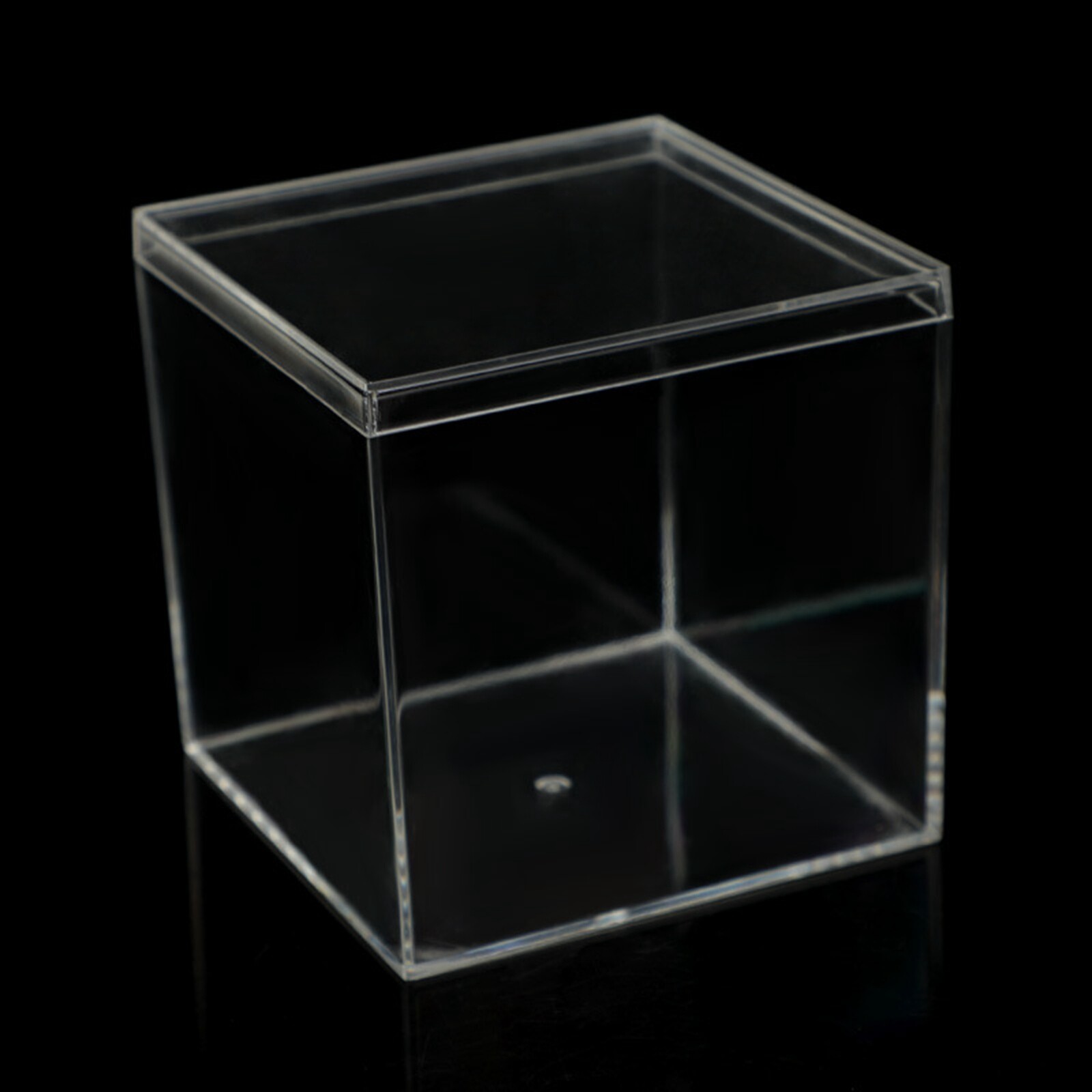 2pcs Clear Acrylic Display Box Case Perspex Dustproof Protection Decor 2"X2"