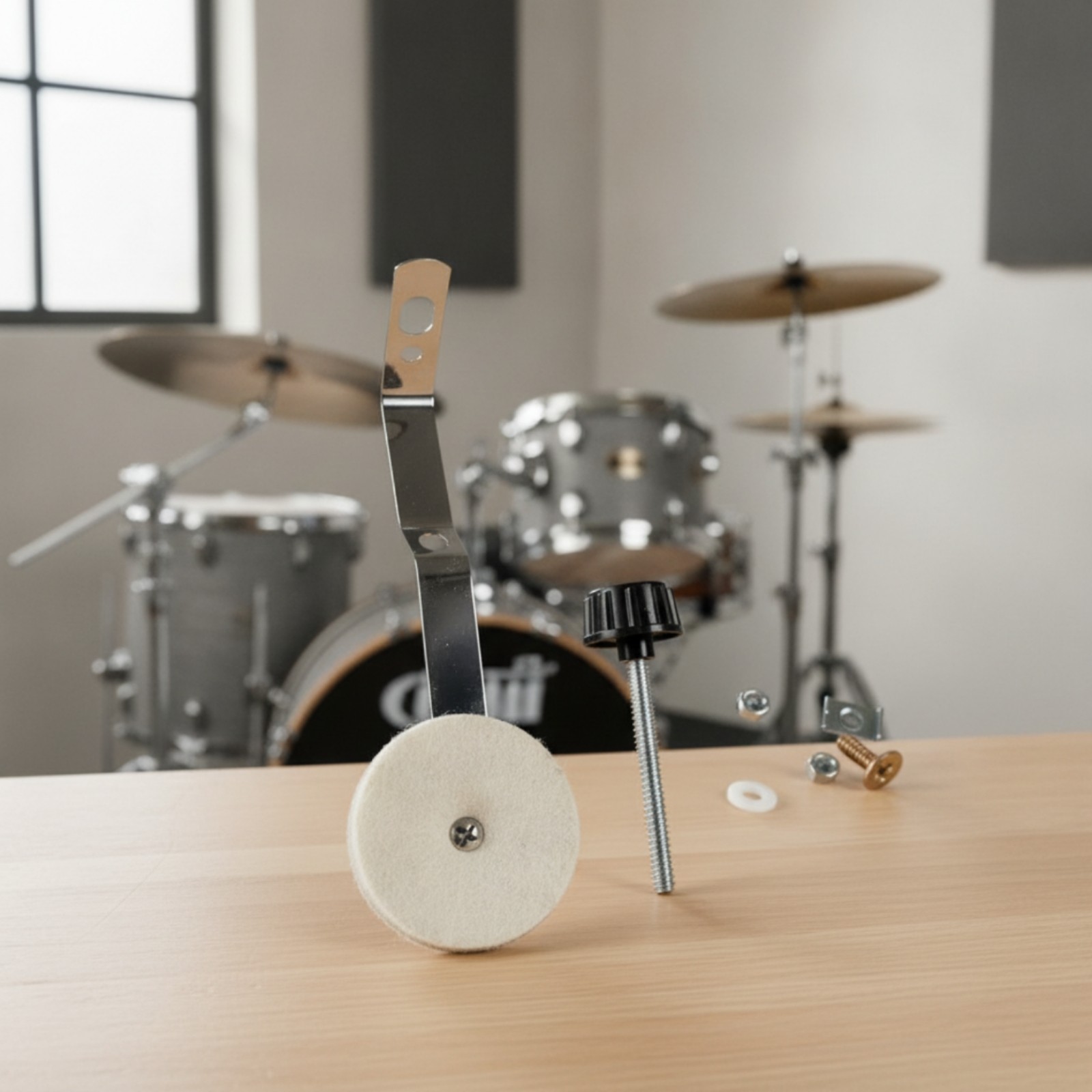 Drum Dampener with Felt Pad Adjustable Percussion Accessory Easy to Install