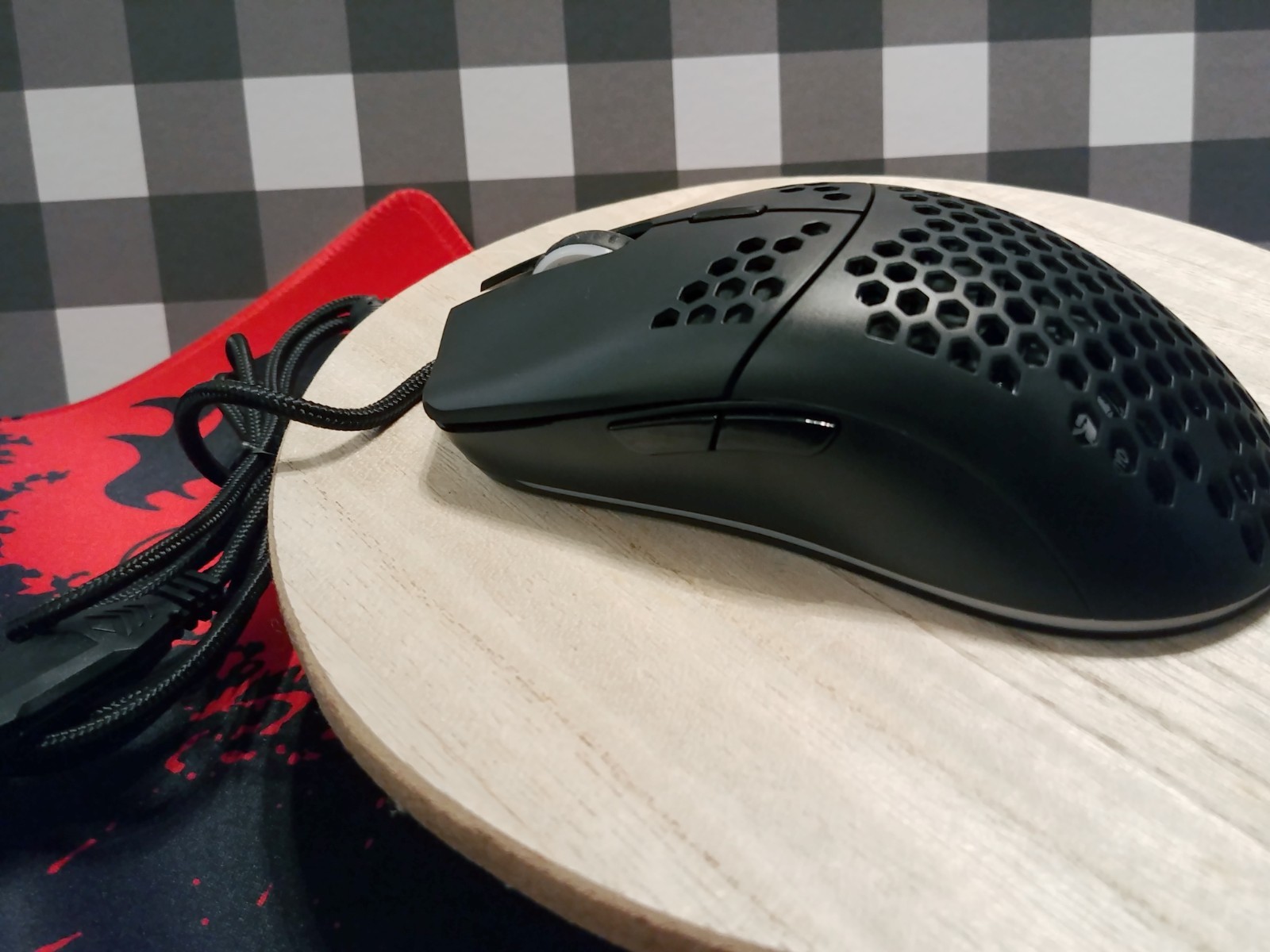 Mamgasnake Honeycomb Gaming Mouse & Mousepad , USB LED ~ New, Open Box 6 Button