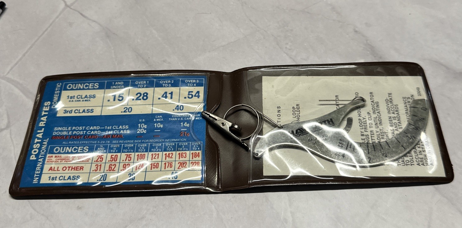 Vintage Haworth Precision Ounce Postal Scale With Case And Postal Rates Chart
