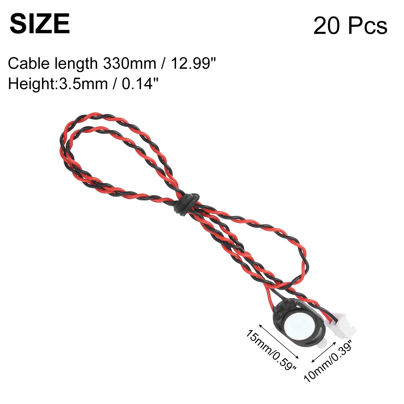 20 x 1 Watt 8 Ohm Single Mini Speaker with Terminal Wire