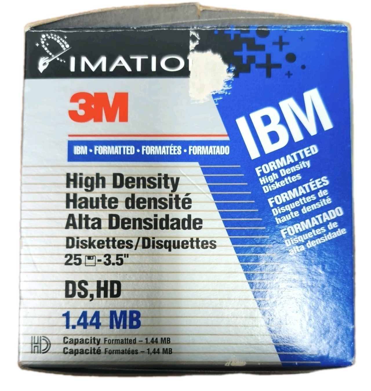 3M High Density IBM Formatted Diskettes 3.5” 25 Pack Floppy Discs Imation DS HD
