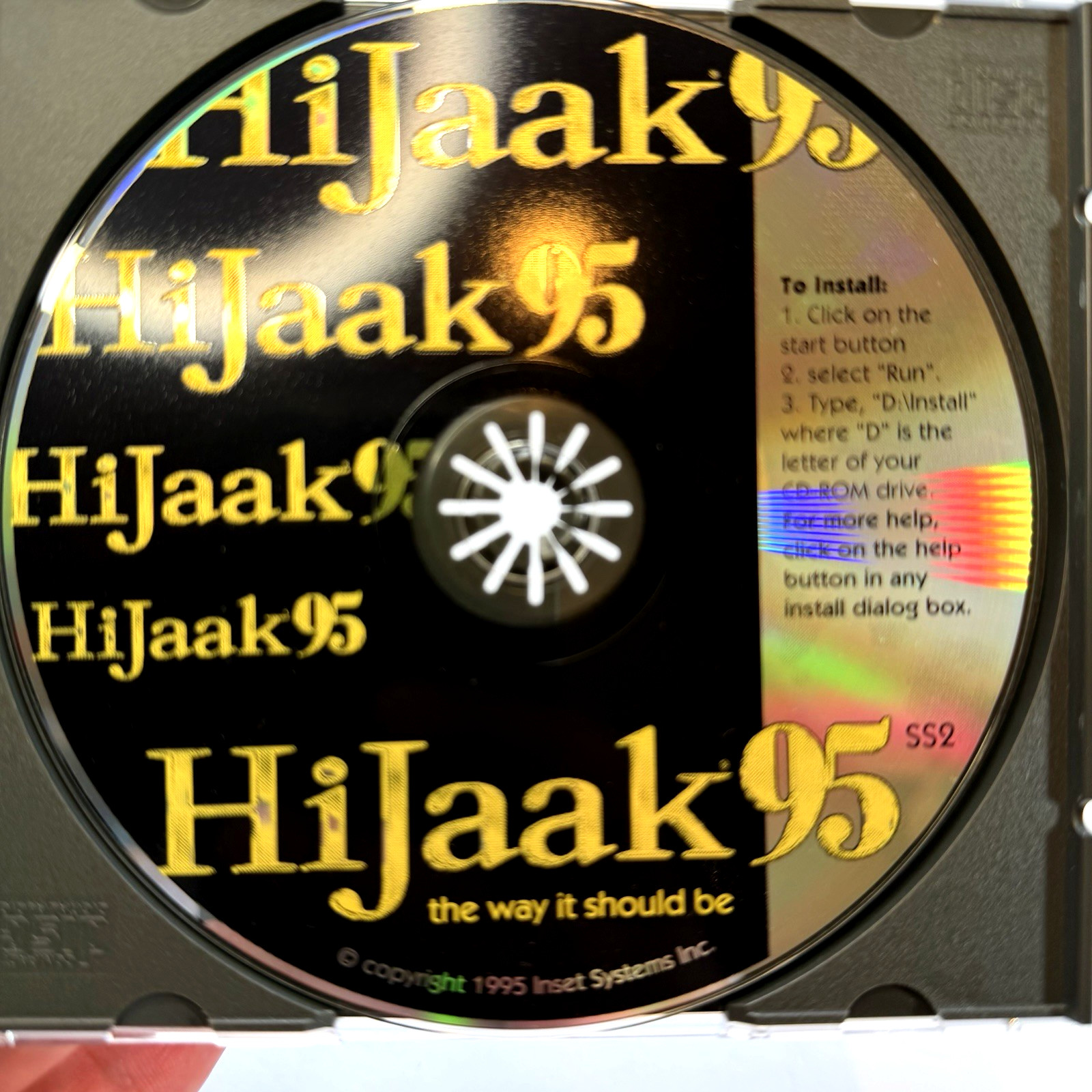 HiJaak 95 PC CD-ROM Windows 95 Graphics Image Editing Software Inset Systems