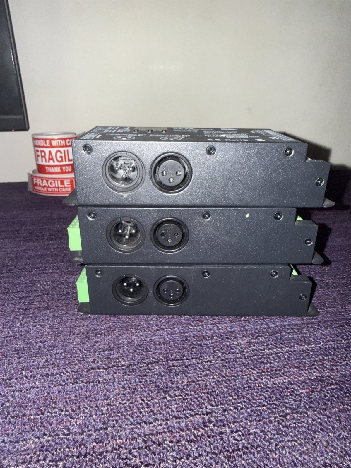4-Channel D4-XE DMX Decoder Controller PWM Flicker Lot Of 3 Used