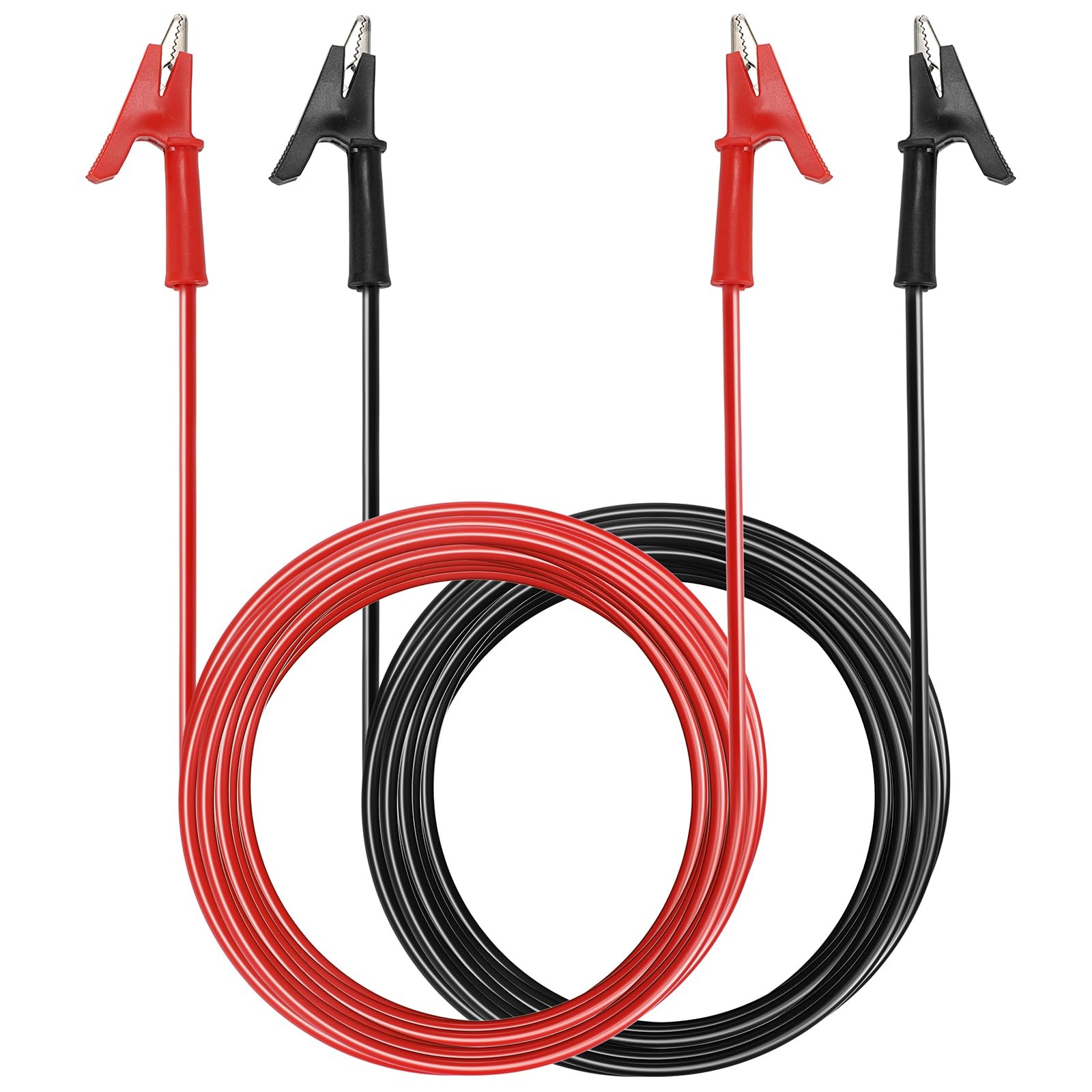 Dual Ended Crocodile Alligator Clips, 15A Test Lead Wire Cable with Insulator...