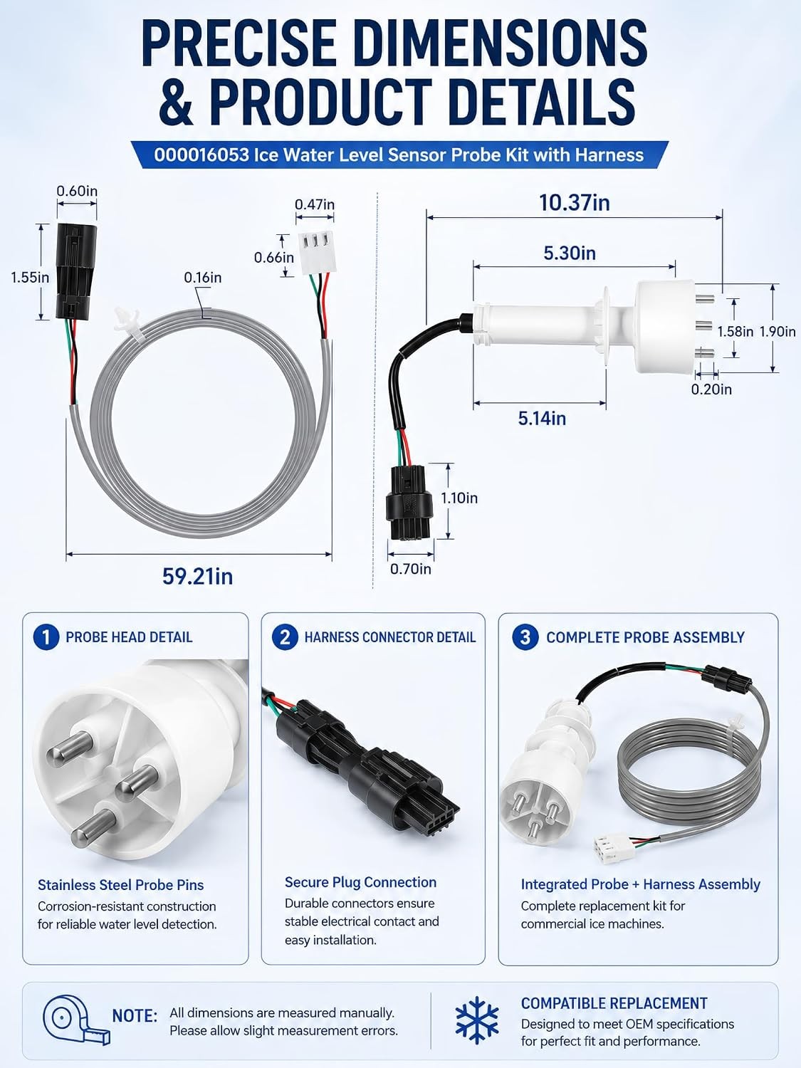 000016053 Water Level Sensor Probe Kit Compatible with Indigo,ID,IY,IR,IB & iT