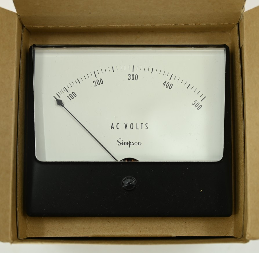 Simpson Model 1359 Panel Meter 0-500 AC Volts Catalog #10350 NOS
