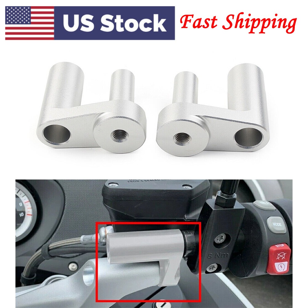 US 2x Handlebar Risers Kit 1.625" Back Move Mount Clamps For BMW R1200RT R1250RT