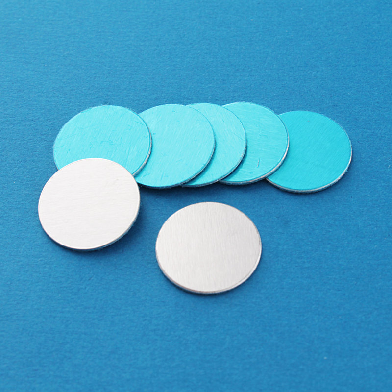 10 Aluminium Stamping Tag - Fine Brushed Silver Disc 11/16" - 17.5mm - MT134