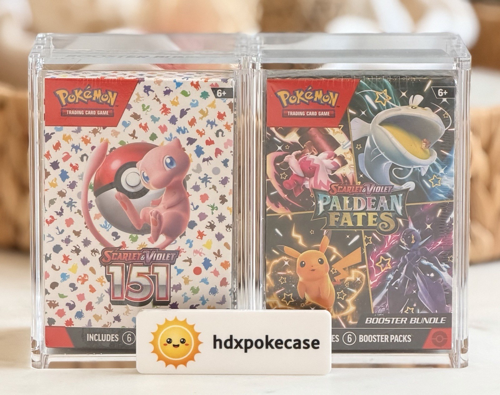 Pokemon Booster Bundle Acrylic Case Magnetic Lid Display - READ DESCRIPTION SIZE