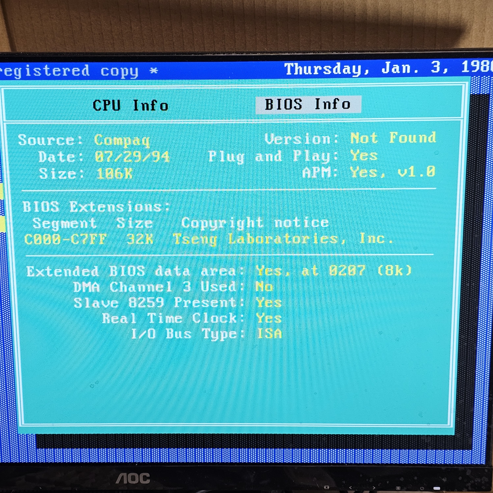 Intel i486DX-25 Processor CPU (Tested)