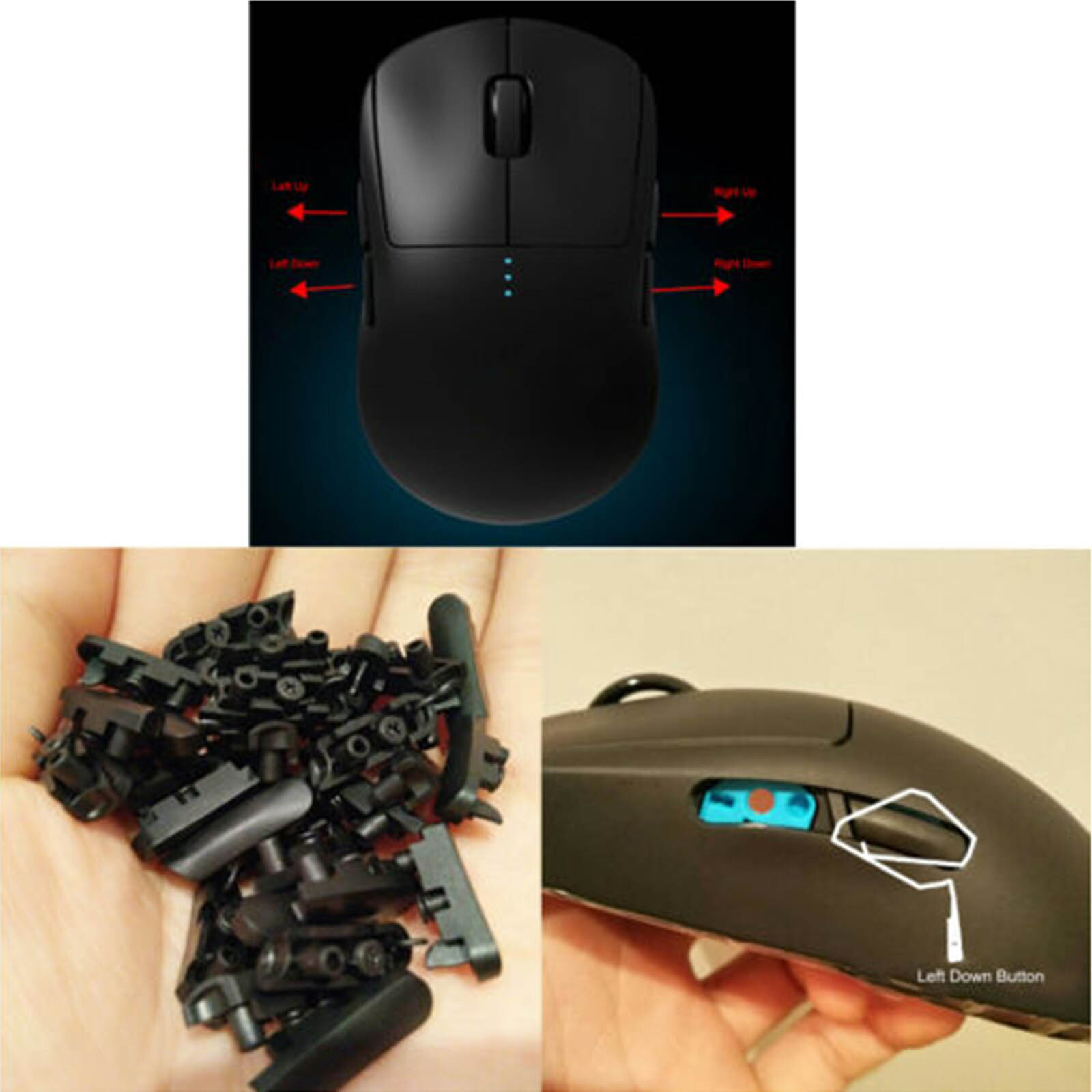 Mouse Side Button Side Keys Replacement for Logitech G Pro Wireless Gaming Mouse