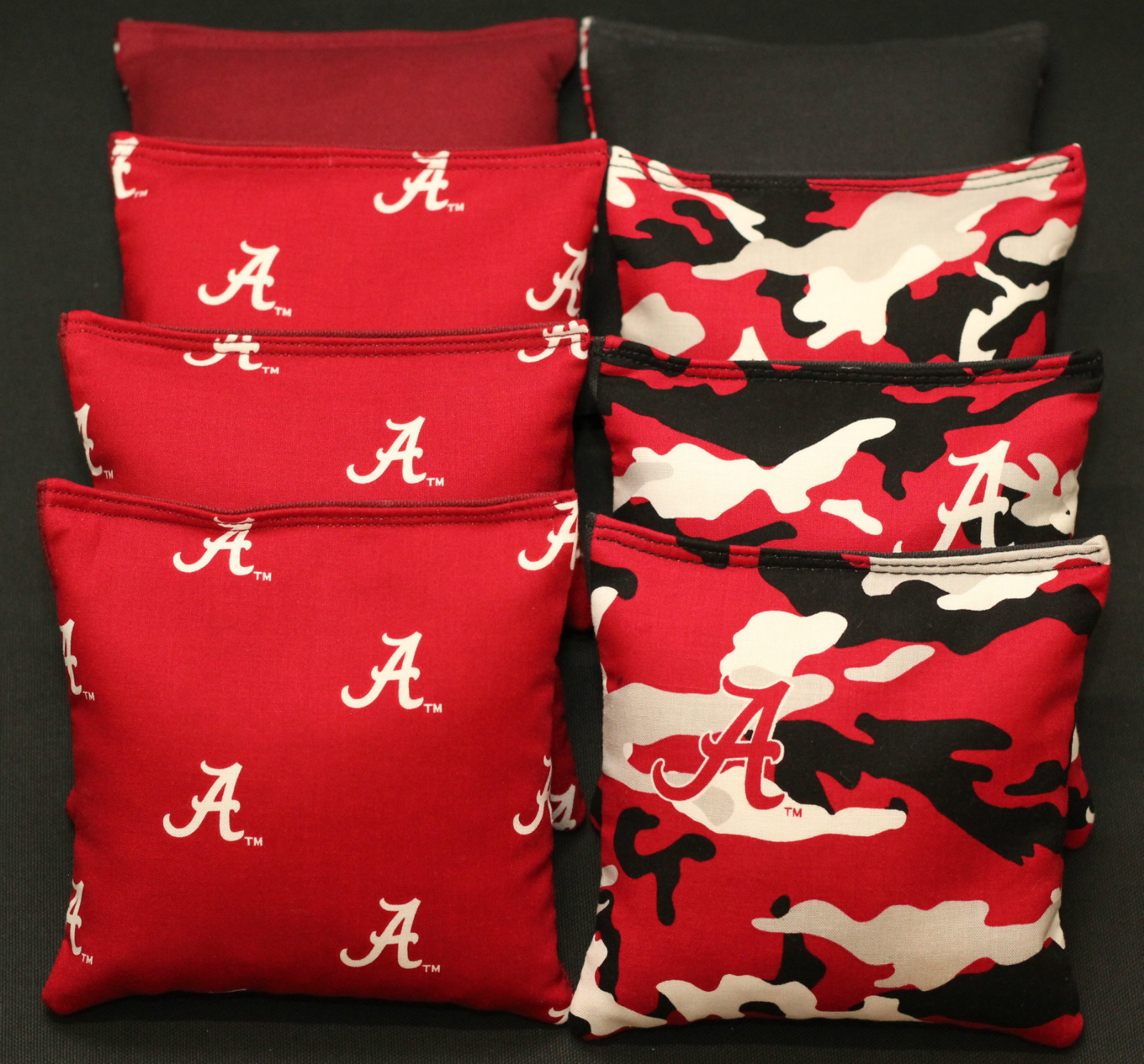 University of ALABAMA CRIMSON TIDE 8 CORNHOLE BEAN BAGS ACA Regulation Tailgate