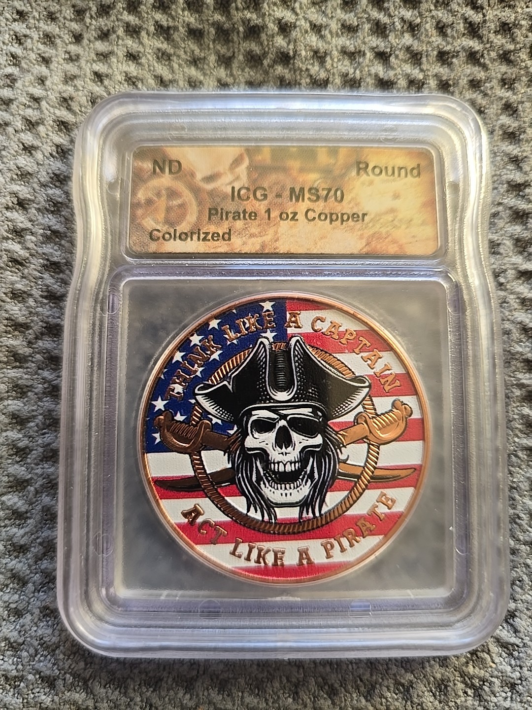 Pirate & Hayleybug Peace Love 1 oz .999 Copper Fantasy Issue Coins