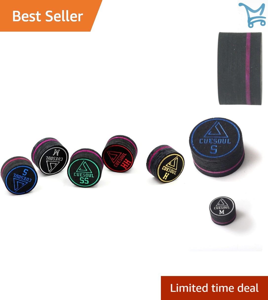 Pool Cue Tips Hardness Mix 14mm Glue On Snooker Billiard Accessory