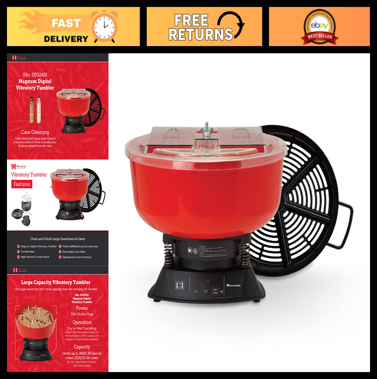 Digital Vibratory Tumbler for Brass Cleaning & Polishing - Magnum Brass Polish 0