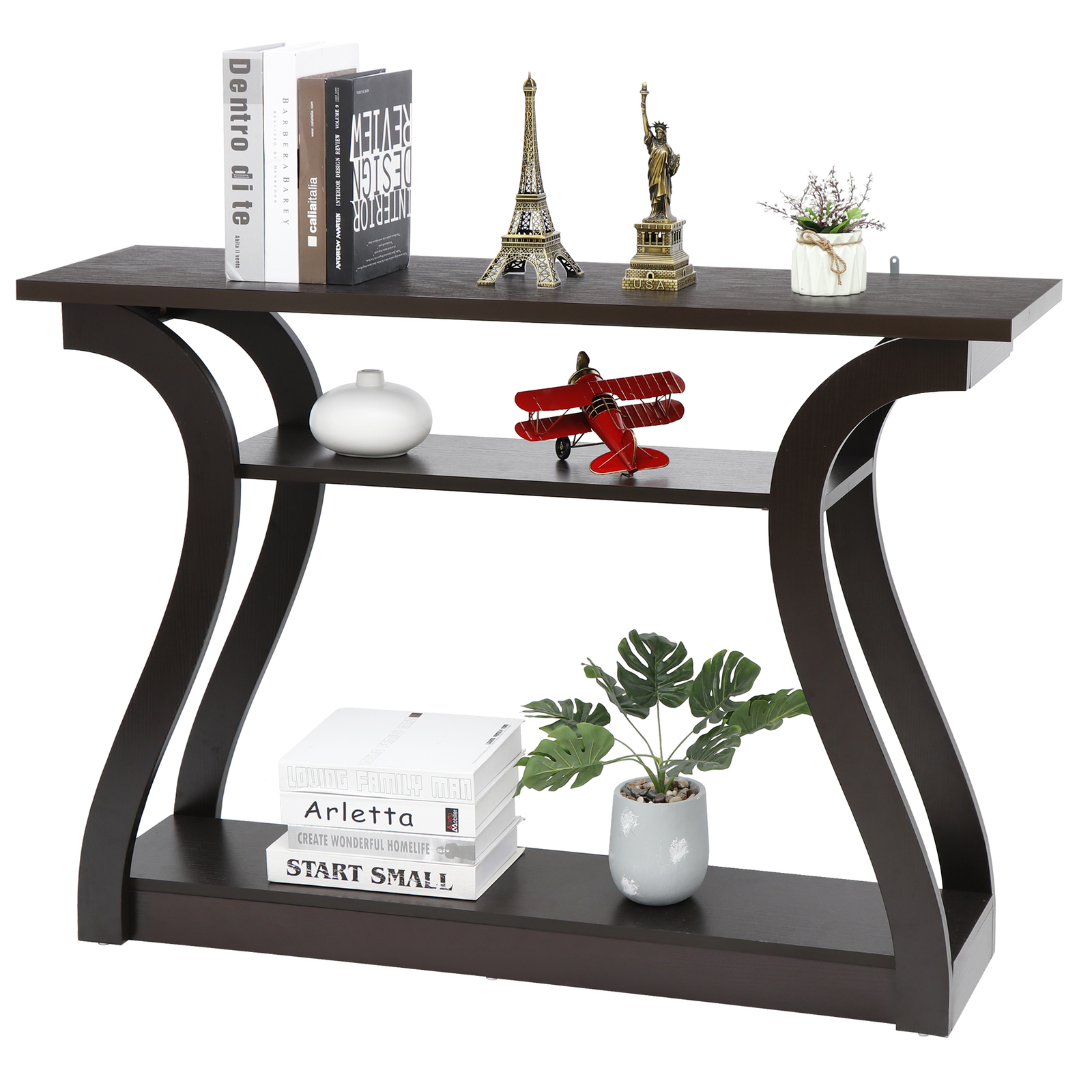 Accent Table Console Table Porch Side Table Curved Hallway Living Room End Table