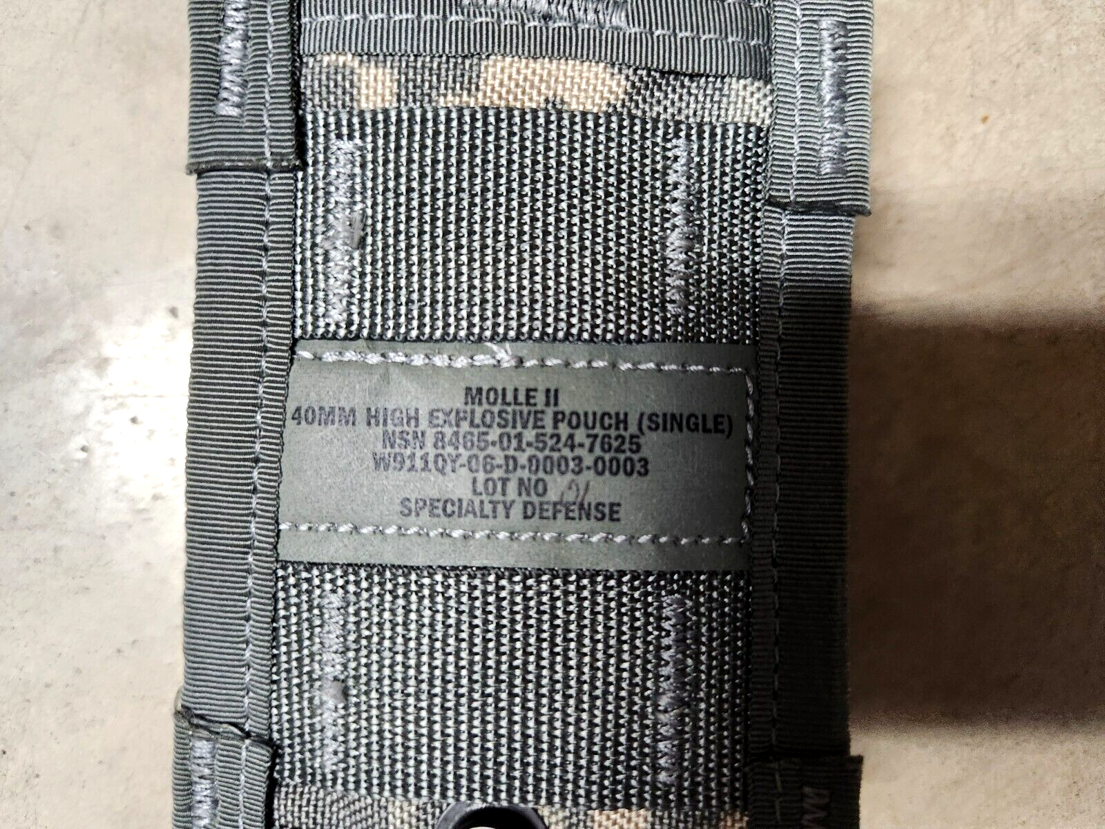 USGI Issued MOLLE II 40mm Single Grenade Pouch ACU UCP