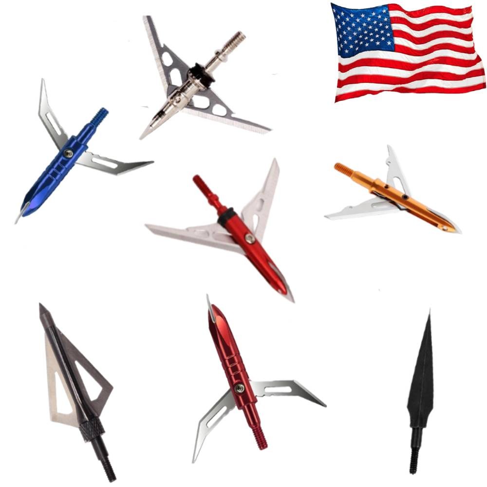 12pcs Ultra-Sharp Arrow Broadheads Bag Tips Hunting Reliable Archery Accessories