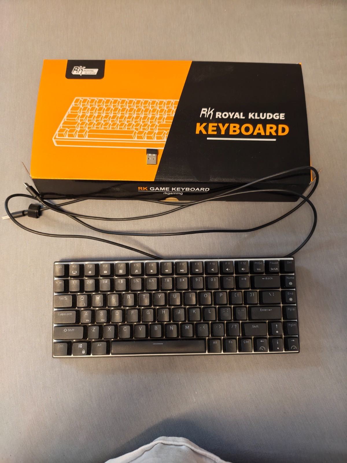 Royal Kludge RK84 Black Mechanical Keyboard, Brown Switch Backlit TriMode QWERTY