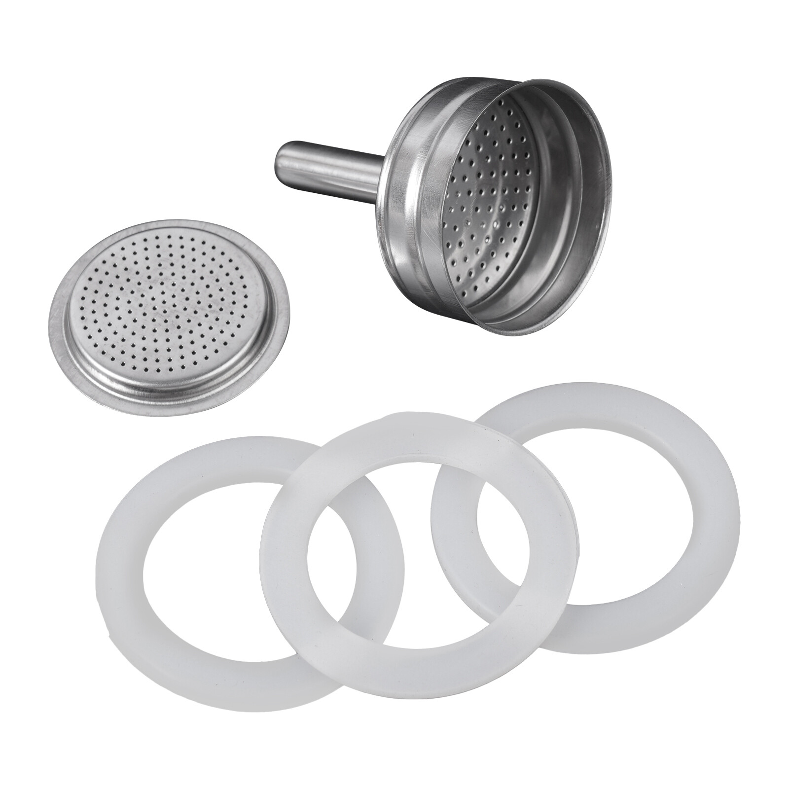 5Pcs 2-12 Cup Stainless Steel Filter Plate Funnel for Coffee Pot Replacements