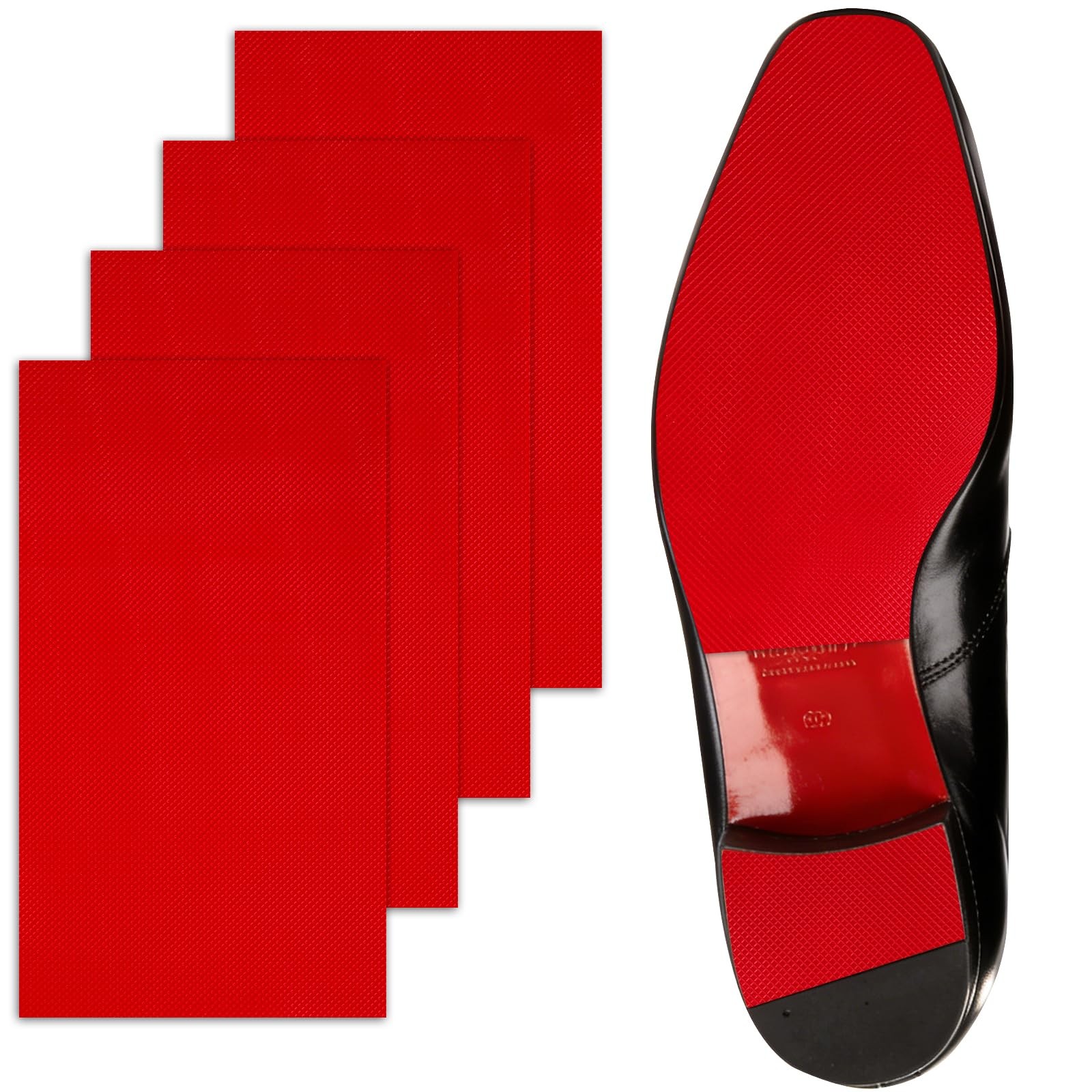 Shoe Sole Protector Red Bottoms 4 Pcs 8 x 4.5" for Christian Louboutin Shoes