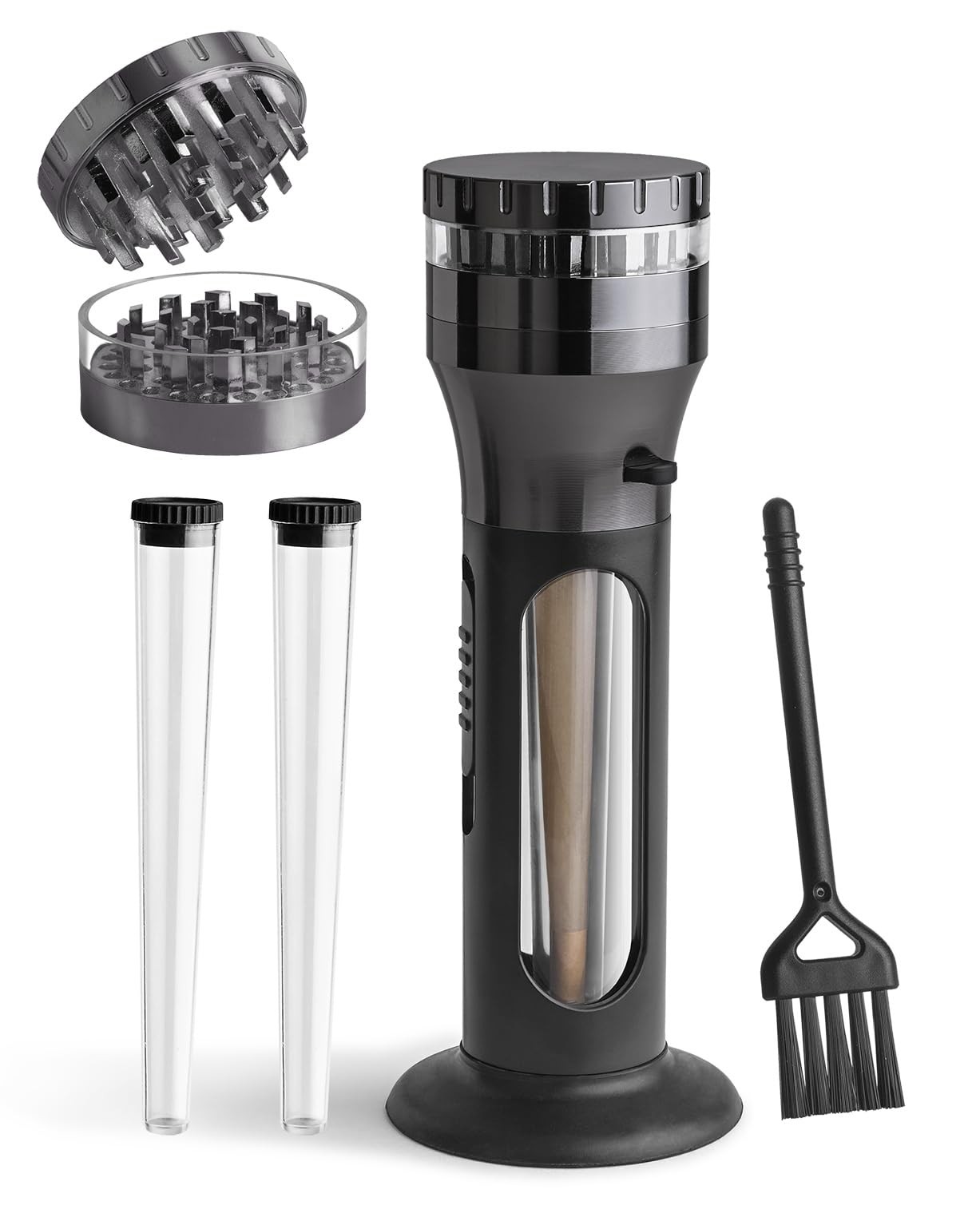 2 in 1 Herb Grinder Cone Loader Grinder Roller, Portable Grinder and Cone Fil...